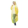 Impermeable Desechable para Viajes al Aire Libre Portátil Extendido Engrosado Poncho de Lluvia Transparente 60g Puños Elásticos