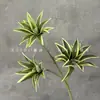 Planta Verde Artificial 3 Galhos Lírio Bambu Borda Dourada Decoração Sala de Estar Casa Floresta Floral Materiais de Casamento Comércio Exterior Atacado Transfronteiriço