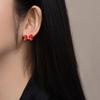 Pendientes de plata de ley 925 con diseño de flores frescas y dulces, de alta gama y ligeros, con diseño de mariposa Mori, joyería que combina con todo.