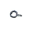Anillo de Pluma Estilo Chino Retro de Plata de Ley S925 Hebilla Ot Pulsera de Cuerda Trenzada Pulsera de Cristal Accesorios de Colgante para Hebilla de Cola