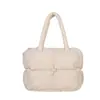 Diseño de Nicho Bolso Puffy de Plumas Bolso de Mano para Mujer Hombro Único Gran Capacidad Textura Ins 2026 Nuevo Otoño/Invierno Tendencia