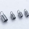 Clipe de fechamento com mola de tensão em aço inoxidável corda de cera corda de couro fecho de mola para pulseira colar conector de conexão diy