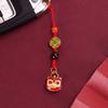 Pingente criativo de chave de carro, tecido à mão, pingente masculino e feminino, pingente de internet, cloisonne vermelho, acessórios de gota de óleo, sino
