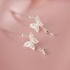 Aretes de Borla de Mariposa Hueca para Mujer 2024 Nuevo Más Fácil de Combinar Temperamento Fresco Diseño Nicho Aretes de Borla