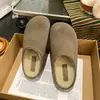 Zapatos Birkenstock Retro para Mujer Suela Gruesa Tacón Oculto Piel Genuina Pantuflas Nuevas Otoño/Invierno Felpa Adicional Birkenstock Zapatos de Media Pantufla