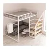 Bunk superior ático ahorra doble capa pequeño apartamento tipo apartamento pequeño funcional dos capas dúplex cama cama arte hierro cama alto marco hierro espacio alto bajo