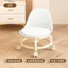 Taburete Pequeño con Ruedas, Taburete Bajo con Ruedas Giratorias, Taburete para Aprender a Caminar, Sillón Perezoso Doméstico con Ruedas, Silla Pequeña para Trabajos de Costura, Taburete de Moda