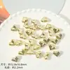 Outono Inverno Contas Vazadas de Coração Dourado Superfície Brilhante Contas em Formato de Coração Tridimensional Corrente de Celular DIY Acessórios de Joias Artesanais Contas