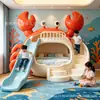 Cama Deslizable Personalizada de Fibra de Vidrio para Casas de Huéspedes, Cama Infantil para Hoteles, Habitación Temática de Alta Gama, Tobogán con Forma Única, Decoración Visual de Ensueño