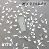 Flash misto mini tamanho pequeno joias de unha atacado branco pequeno coração octogonal formato plano broca de unha decoração