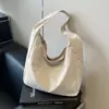 Bolsas de lona versáteis personalizadas para mulheres, bolsas simples de ombro de grande capacidade, bolsas de axila com design exclusivo para mulheres