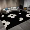 Alfombra Moderna Minimalista para Sala de Estar, Alfombra para Mesa de Café de Sofá de Terciopelo de Cristal, Resistente al Desgaste, Resistente a la Suciedad, Felpudo de Fácil Cuidado, Alfombrilla Decorativa para el Hogar