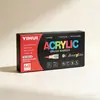 Marcador de pintura acrílica líquida directo bestseller transfronterizo con punta suave, diseño sin presión, para arte DIY de estudiante y pintura profesional