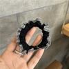 Faixa de Cabelo Retro Pérola Alta Elasticidade Renda Fresca Elástico de Cabelo Intestino Delgado Corda para Rabo de Cavalo Elástico de Cabelo Estojo de Couro