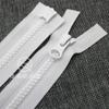 Cremallera de plástico YKK5 original con doble cursor para apertura frontal de prendas, dientes de goma, autoblocante, se puede coser
