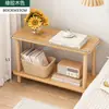 Alternativa a la mesa de noche: Mesa de noche moderna simple, Estante de almacenamiento pequeño, Mesa pequeña de pie, Madera maciza, Color de madera natural simple