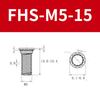 Parafuso Rebite de Pressão Fhs M5 Aço Inoxidável Cabeça Redonda Plana 304 Limpeza Conexão de Placa de Pressão Cega Fixador Rebite
