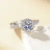 Transmisión en Vivo Transfronteriza Más Vendidos Anillos Imitación Moissanita para Mujer, Un Quilate, Seis Garras, Varios Estilos, Anillos de Boda Estilo Ins, Anillos de Pareja, Suministro de Joyería