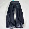 Diseño de Botón Corte Ajustado Alto Adelgazante Versátiles Jeans de Nicho Cómodos de Tiro Alto Casual Sueltos Rectos Pantalones para Mujer
