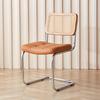 Silla de Ratán Nórdica Madera Maciza Hogar Silla de Ratán Silla de Comedor Silla de Balcón Exterior Cafetería Hotel Ocio Silla ins