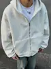Moletom com Estampa Estilo Escolar Americano para Homens na Primavera e Outono Nova Jaqueta Masculina Versátil de Nicho Moletom Cardigan para Homens