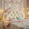 Cojín Respaldo con Forma de Nube para Cama Infantil, Almohada Respaldo Suave, Cojín de Tatami, Cojín de Cama Estilo Princesa, Respaldo Grande