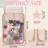 Jar de Recompensas de Estrellas Nuevo para Niños Recompensa por Puntos Aprendizaje Recompensa por Autodisciplina 25 Adornos de Madera de Estrellas