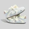 Tênis de Treino Alemão Estilo Verão 2026 para Mulheres, Laço de Pérola, Malha Respirável Sapatos Brancos, Versáteis Sapatos Casuais de Solado Macio
