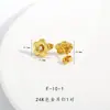 Loja de Ouro Mesmo Estilo Ouro Areia Acessórios DIY com Diamantes, Pingente Pequena Flor de Ouro Escovado, Pulseira Flor de Ameixeira, Acessórios de Colar com um Toque Sofisticado