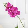 Orquídea Phalaenopsis Pequena 3D com Toque Real 7 Cabeças Fita Flores Artificiais Flores Falsas Filme Simples de Alta Qualidade Decoração de Casa Casamento