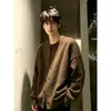 Sudeste Asiático Europa América Retro Primavera Otoño Estilo Perezoso Coreano Prendas de Punto Color Café Cárdigan Suéter Casual Simple Versátil