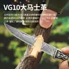 Cuchillo de Bolsillo para Exteriores VG10 Acero de Damasco Plegable Portátil Multifunción Cuchillo de Cocina Pelador de Frutas Amazon