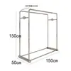 Loja de roupas Nakajima Display Rack de exposição de piso de aço inoxidável Simples loja de roupas femininas Dupla fileira lateral pendurado roupas pendurado prateleira