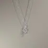 Europa e Estados Unidos joia transfronteiriça nota de diamante colar personalidade tendência criativa boutique estilo hip-hop joia corrente de clavícula de diamante