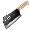 Faca de Cozinha Doméstica Aço Inoxidável Espessado Faca para Cortar Ossos Faca para Cortar Ossos e Carne Faca de Chef Afiada Faca para Cortar Cabo de Madeira Comercial