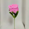 Produtos Acabados de Rosas no Atacado, Produtos Acabados com Palito Torcido, Rosas Artesanais, Flores Eternas Criativas DIY, Rosa Vermelha Única, Flor Artificial