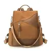 Mochila de mujer transfronteriza, nuevo estilo para otoño/invierno 2026, mochila versátil de cuero suave, gran capacidad, casual, antirrobo, adecuada para viajes y múltiples usos