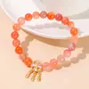 Colección de Pulseras de Cristal de Ágata Calcedonia Natural Jingdong Jewelry, Pulsera Sencilla de Mariposa de la Suerte, Joyería al por Mayor para Hombres y Mujeres