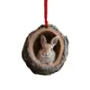 Decoraciones Navideñas Transfronterizas de Búho y Mapache Nuevas, Adornos para Árbol de Navidad, Colgantes Pequeños Planos 2D Acrílicos
