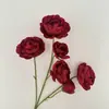 Flores Artificiales Transfronterizas 6 Cabezas Rosa de Té Arreglo de Boda Pared de Flores Decoración de Cascada Escena Flores Falsas Artificiales Venta al por Mayor
