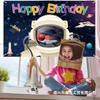 Bandera de Mejor Venta Nueva de Amazon Tema Espacio Universo Bandera Colgante de Cumpleaños Infantil Set de Tela de Fondo de Pancarta Nueva