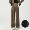 Pantalones de maternidad para primavera y otoño 2026 modelo nuevo, de cintura alta, talla grande, no ajustados, pantalones casuales de pierna ancha para el embarazo, ropa de otoño