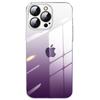 Funda de teléfono degradada adecuada para iPhone 17 Pro con película protectora de lente incorporada, funda dura transparente de PC ultrafina de cobertura total para Apple 16