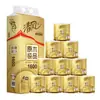 Qingfeng 160g Oro Madera Pura 4 Capas Rollo de Papel Higiénico 10 Rollos * 6 Paquetes B20A6J