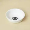 Cuenco de Cerámica para Gato con Encaje y Lunares, Cuenco para Mascota para Prevenir Acné Felino, Cuenco para Comida de Gato, Cuenco para Comida de Perro Pequeño, Suministros para Mascotas para Teddy