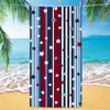 2025 Venda Quente Transfronteiriça Toalha de Praia Bandeira Americana Extra Grande para Adultos Microfibra Listrada Bandeira de Estrelas Toalha de Praia