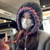 Bonito Sombrero de Oso para Mujer Otoño e Invierno Lana de Visón Tejido Nuevo Cálido Protección para las Orejas Sombrero de Lana Sombrero Plush Lei Feng