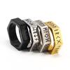 Anillo de acero de titanio Vikingo Lune transfronterizo nórdico directo de fábrica, personalidad neutra, tuerca hexagonal, joyería de mano