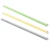 Venta al por mayor de fábrica pajita de vidrio borosilicato de grado alimenticio con punta biselada 8*215 tubo recto/curvado pajita de color transparente