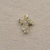 Decorações de Nail Art em Liga Metálica com Cruz Dourada, Novos Strass Metálicos Retrô, Acessórios de Pérola Super Brilhantes, Decorações de Nail Art para Atacado